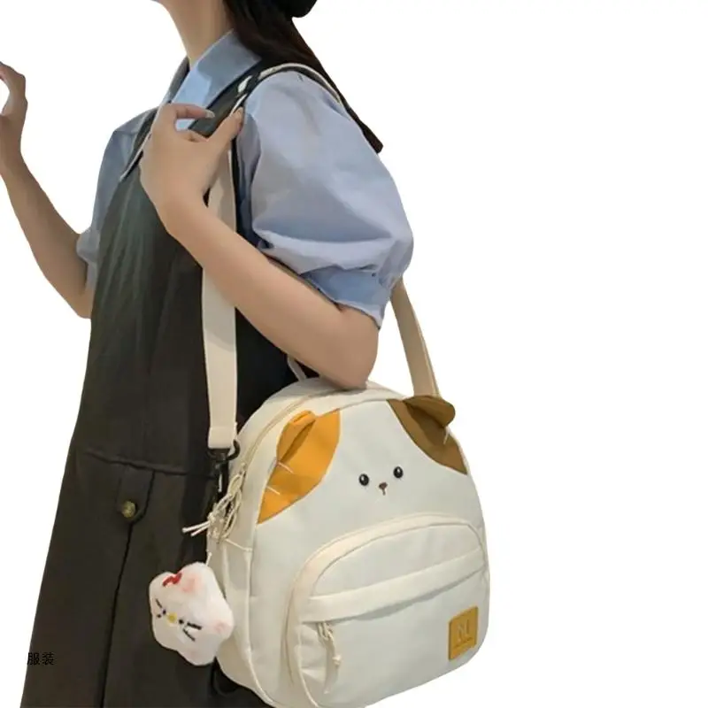 D0UD Japanese Backpack for Girl Women Cartoon Cats Backpack Travel Backpack