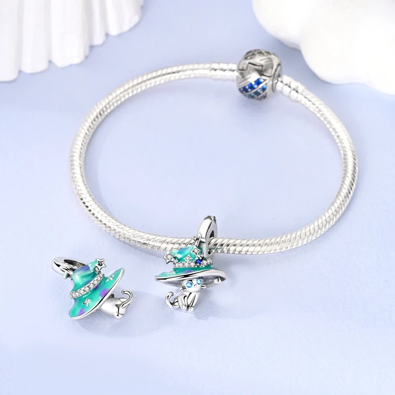 Luminous Series 925 Sterling Silber Charms Perlen Anhänger Glühwürmchen Elfenpfote Planet Charm Passend für Original Armband Damen Schmuck Geschenk – Detail 21