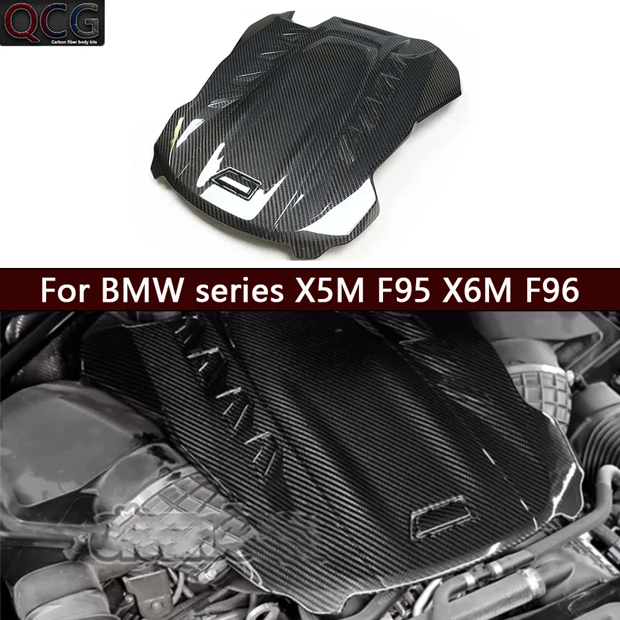 For BMW  X5M F95 X6M F96 Dry Carbon fiber engine hood Replacement installation engine hood cover plate Car Accessories Body Kit