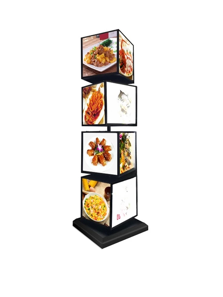 Vertical light box billboard led luminous mobile signboard scrolling rotating display board
