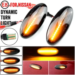 Car Dynamic Blinker LED Turn Signal Side Light For Nissan Navara D22 NP300 1998-05 Datsun Frontier Fiera PickUp Terrano Skystar
