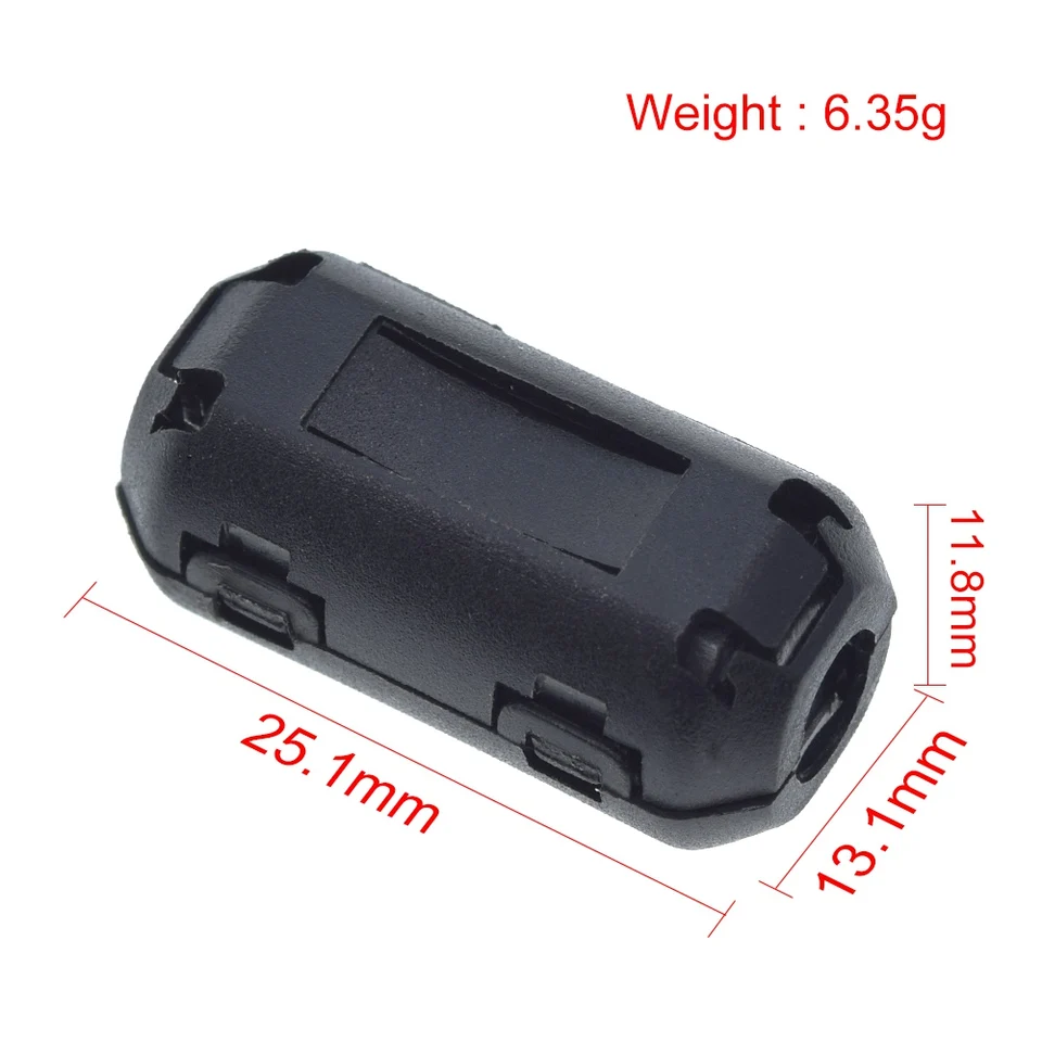 Sourcing Map Ferritkernringe 5er Set – RFI/EMI Rauschunterdrücker, Kabelklemme, Schwarz, 11 Mm