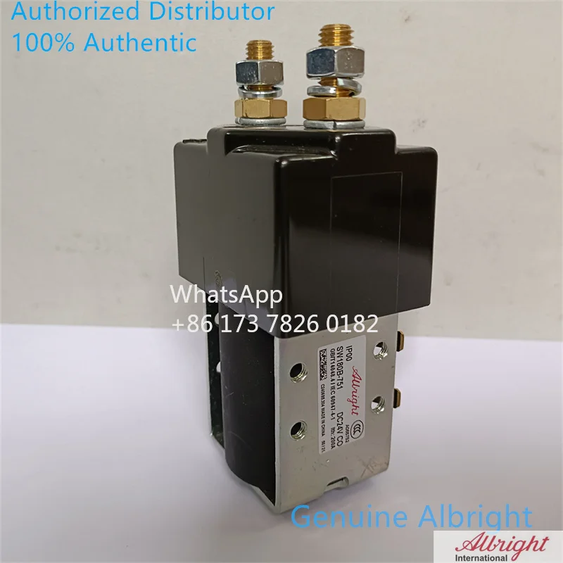 Genuine Albright Contactor 24V SW180 SW180B-751 SW180B-4 SW180-4 24 Volt 200 Amp Solenoid Relay Electric Forklift Pallet Truck