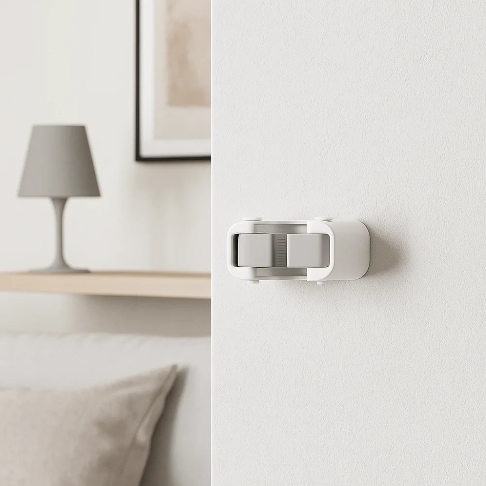 مشبك ممسحة متين بدون أثر، مشبك بلاستيكي معلق على الحائط، مقاوم للماء، قابل لإعادة الاستخدام، لا يوجد خطاف تثقيب للمطبخ