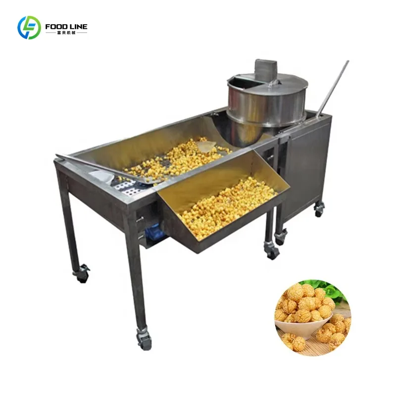 Customized Full Set Automatic Popcorn Production Line Industrial Popcorn Making Packaging Machine For Commercial Plant