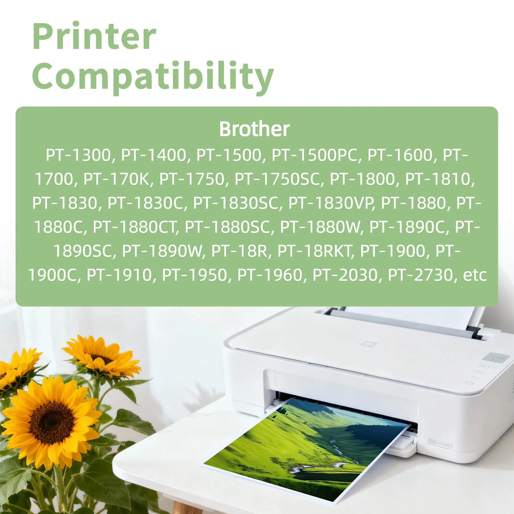 Yowell 5 X TZe-641 (18mmx8m) Kompatible Etiketten, kompatibel mit Brother PT-1300, PT-1400, PT-1500, PT-1500PC, PT-1600, PT-1700 – Detail 2