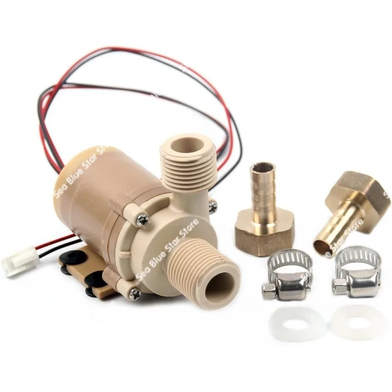 12V 6W brushless DC water pump, ceramic pump core, silent high temperature hot water circulation pump, water pump