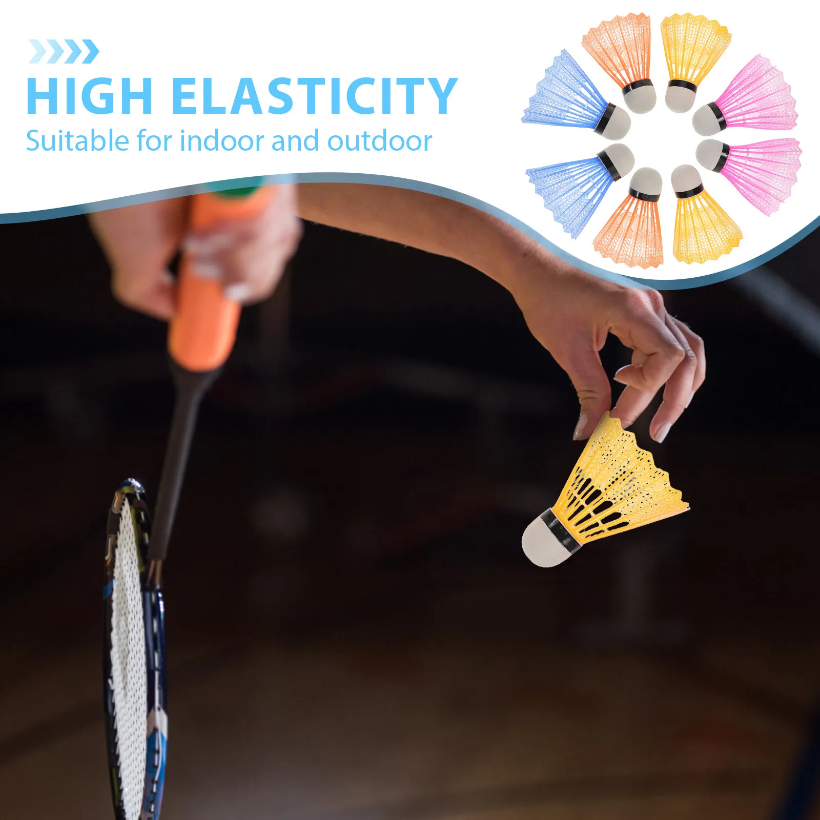 12Pcs Badminton Shuttlecocks Plastic Foam Head Training Tool Indoor Outdoor Exercise Sport Competition Balls Shuttlecock Picker