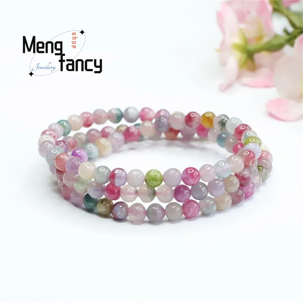 

Natural Tourmaline Exquisite Elegant Simple High-grade Bracelet Candy Crystal Strings Colourful Popular Fashion Luxury Jewellery