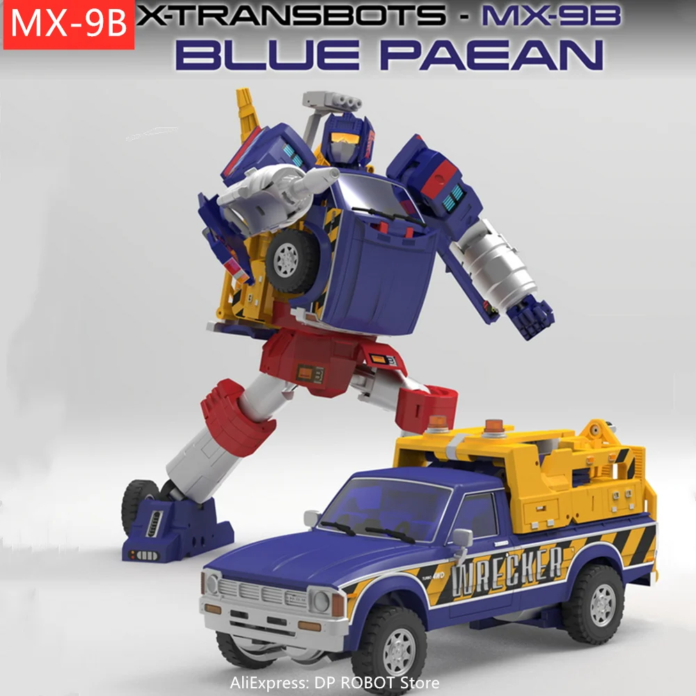 

В НАЛИЧИИ X-Transbot Transformation MX-9B MX9B Подъемник Синий Paean MP G1 Фигурка Робот Игрушки с коробкой
