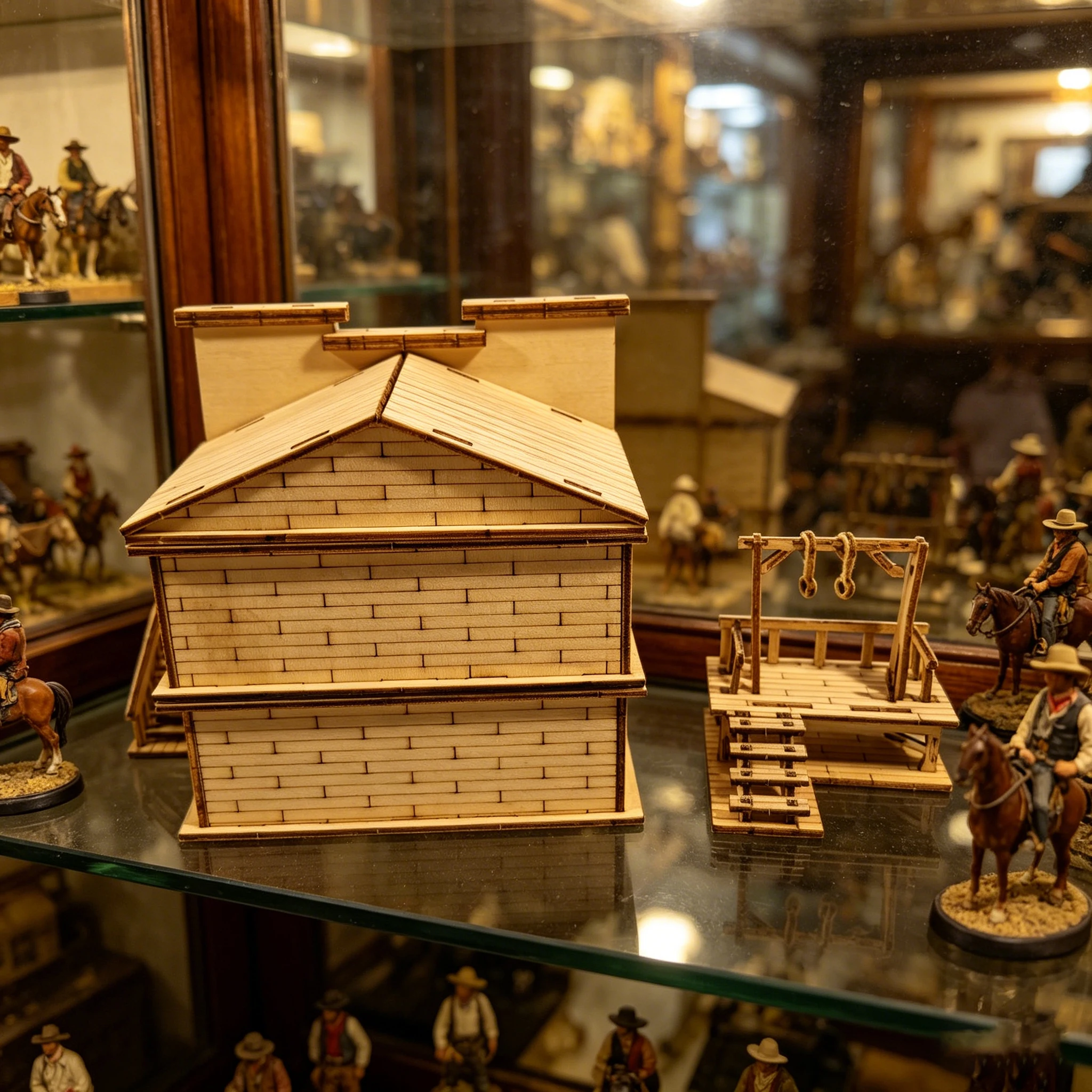 Old West Bank Wooden Puzzle Set, 3D Assembly Kit for Hobbyists & Collectors