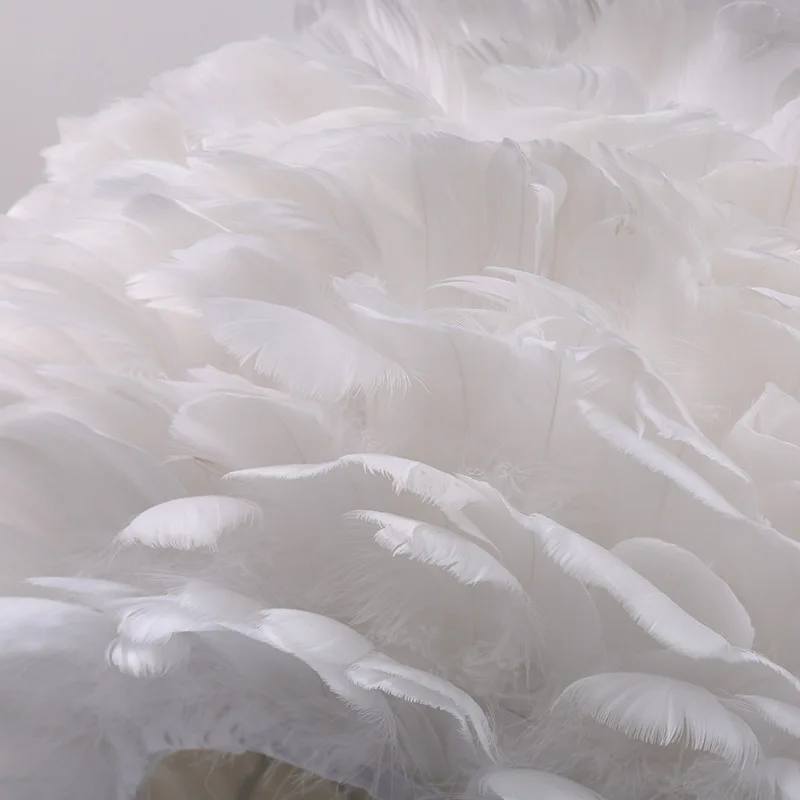 Salon créatif personnalité moderne célébrité d'internet ins fille chaud romantique chambre chevet plume lampe de bureau décorative