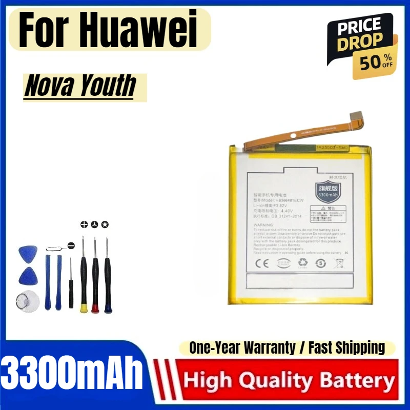 

For Huawei Nova Youth Edition Original Battery High Capacity Battery High Quality Replacement Battery with Tools