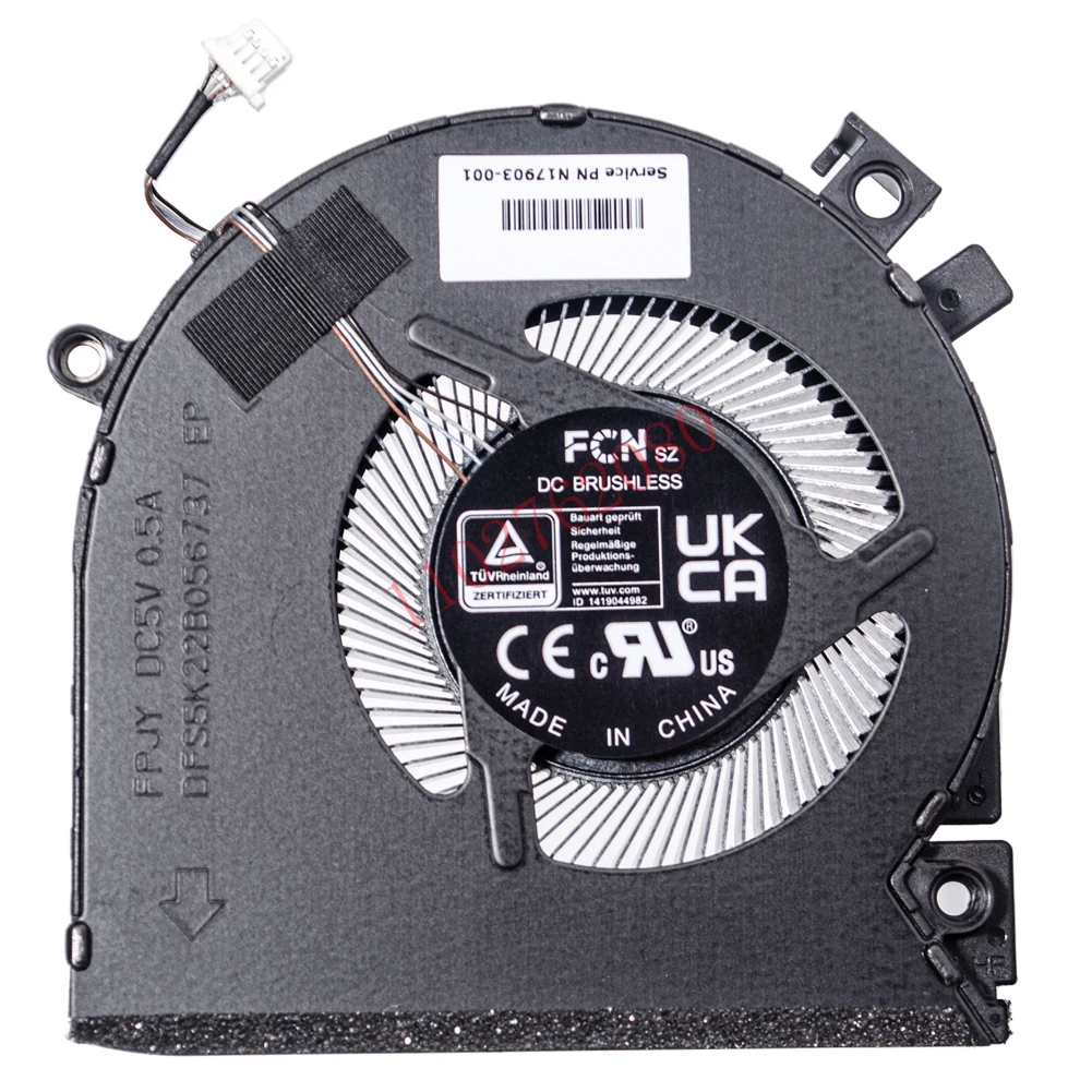 Laptop Cooling Fan for HP 15-FA 15-FB TPN-Q278 TPN-Q279 N17903-001 DC5V 0.5A