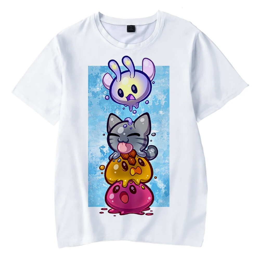 Summer Slime Rancher 3D Print T-Shirts Cartoon Anime Game Streetwear Men Women Fashion Oversized T Shirt Male Tees Tops Clothing
