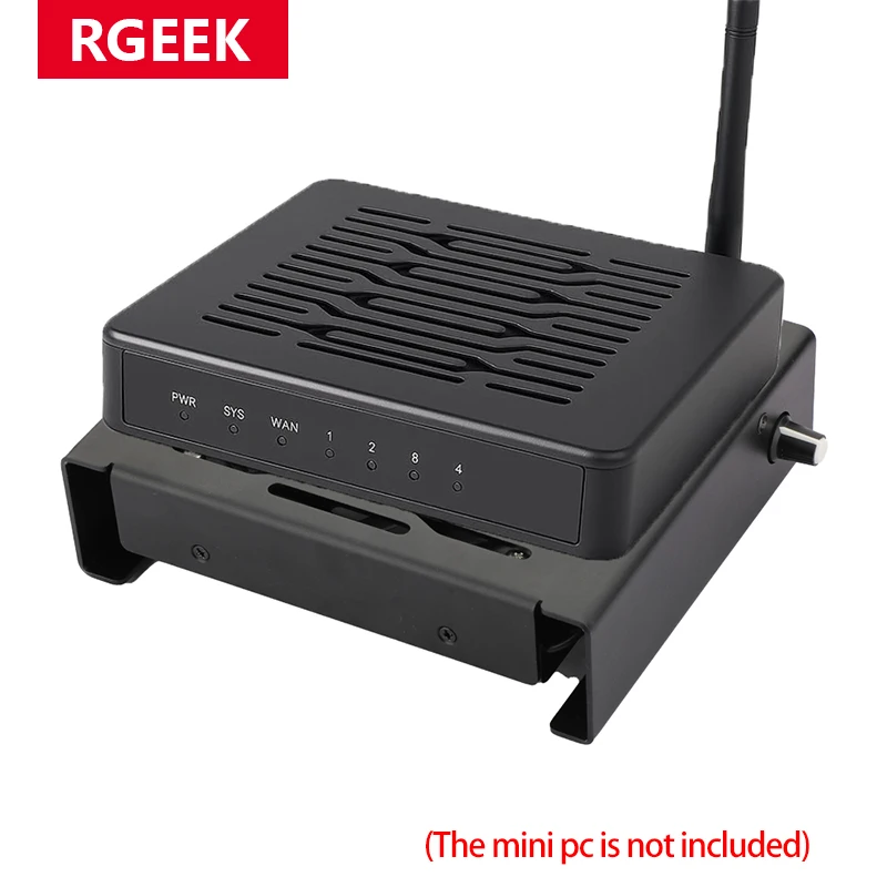 

Алюминиевая подставка RGEEK с охлаждающим вентилятором, конструкция рассеивания тепла, совместимая с настольным компьютером Mac mini для маршрутизатора TV Box Mini PC