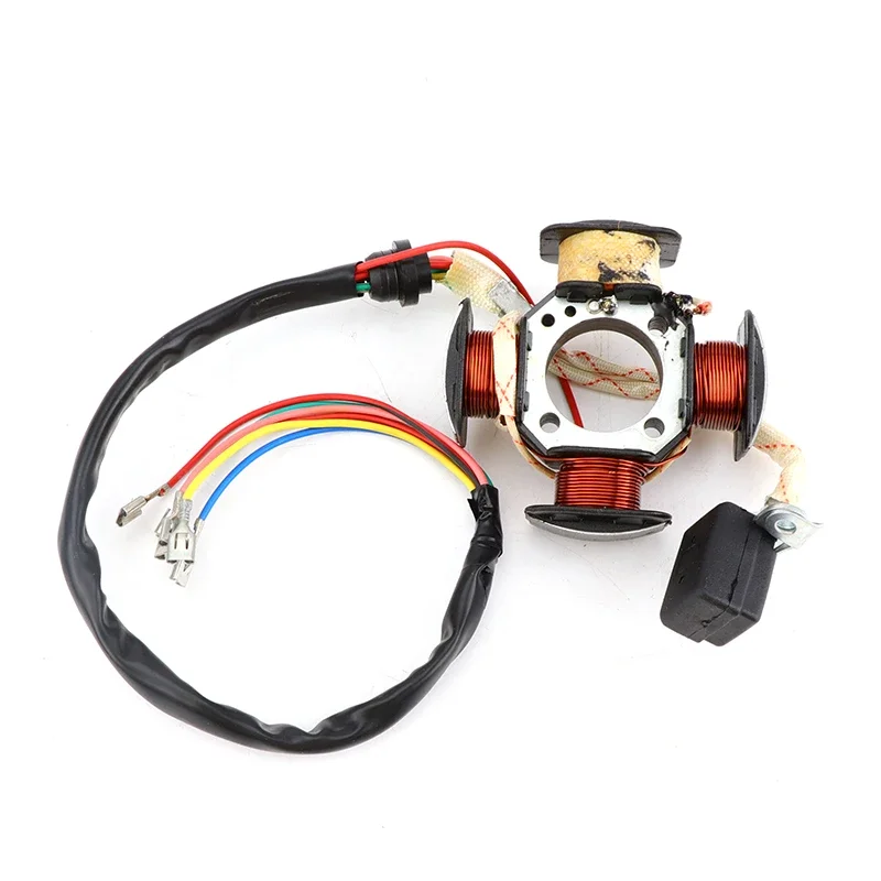 4-Coil Stator Magneto Coil 4 Pole Plate Ignition Foot Starter For Honda CG125 150CC CB 125
