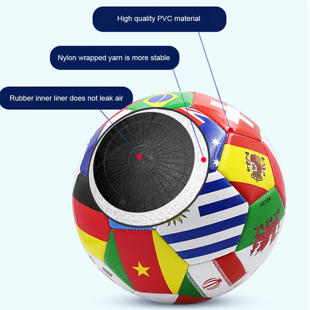 National Flag Colours Soccer Ball Suitable For Different Surfaces And Teamwork Innovative Foot Balls