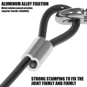 Sao đúc đàn hồi của Thủy sản Fisheries, dây an toàn bằng thép không gỉ phổ quát, Lashing Kính thiên văn an toàn, 1,5-3M 6 Bán hàng đàn hồi chính Roliço 3 mm - №2