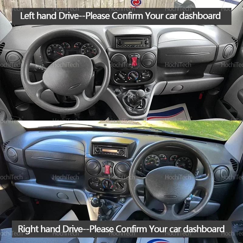 Dashboard Cover for Fiat Doblo 2000-2015 LHD RHD Car Dashboard Cover Avoid Light Pad Instrument Panel Mat Carpets