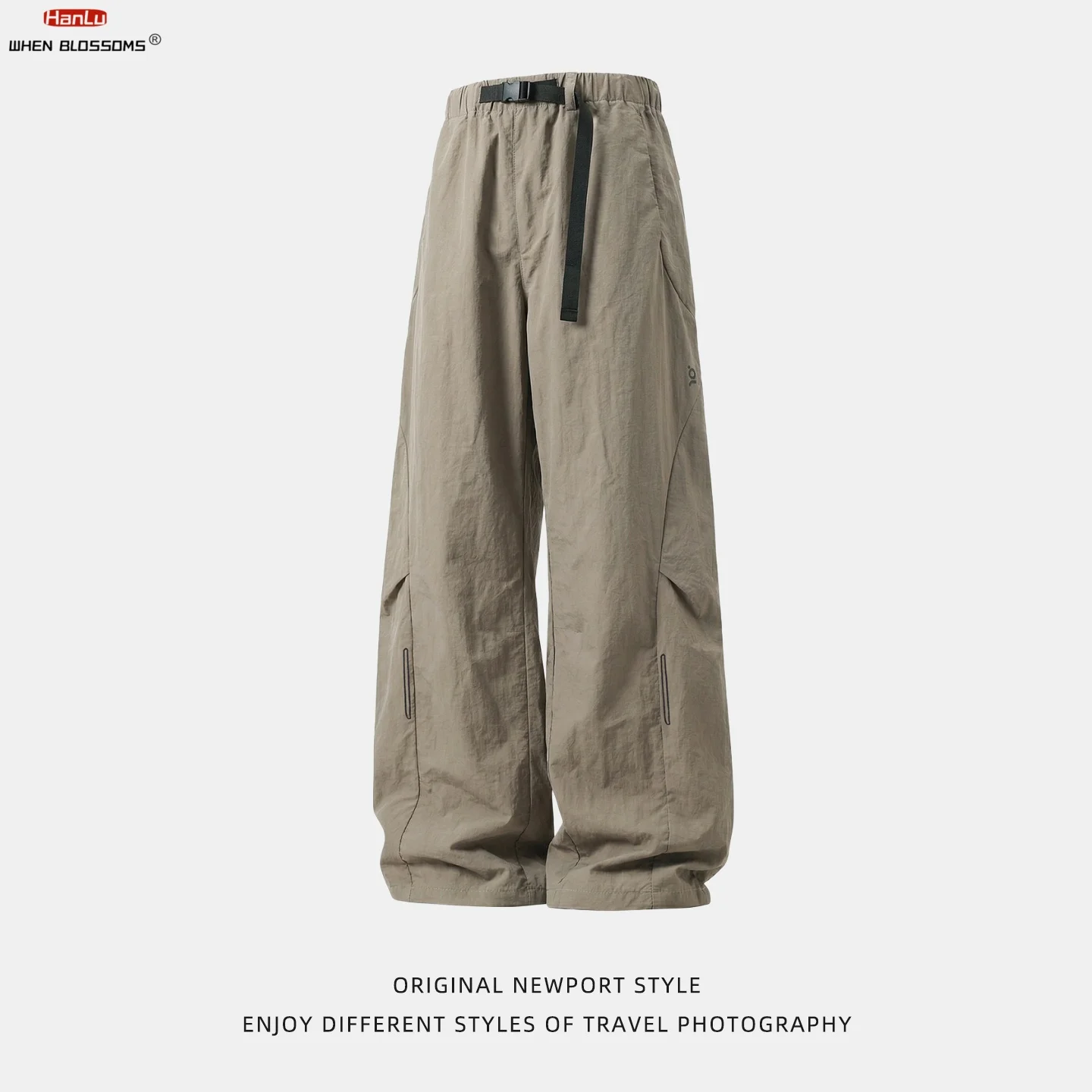 Technische Cargohose für Herren 2026, wasserabweisende Arbeitskleidung, J-Cut-Fallschirm-Design, plissierte Panel-Aktivhose, lockere Passform