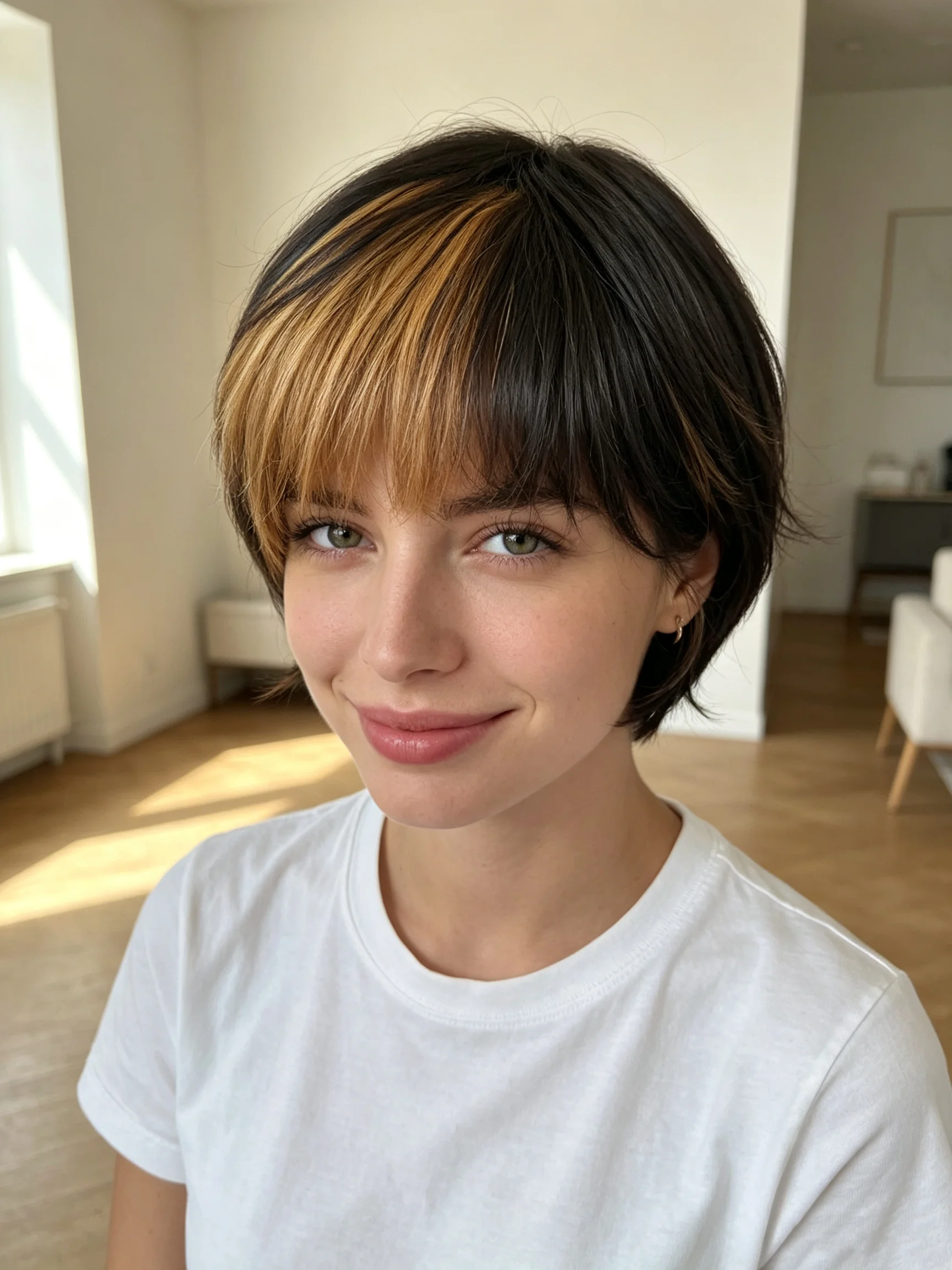 Short pixie cut wigs human hair Ombre Straight Wigs  Human Hair Wigs #27 Colored Pixie Cut Wigs Human Hair machine made wig