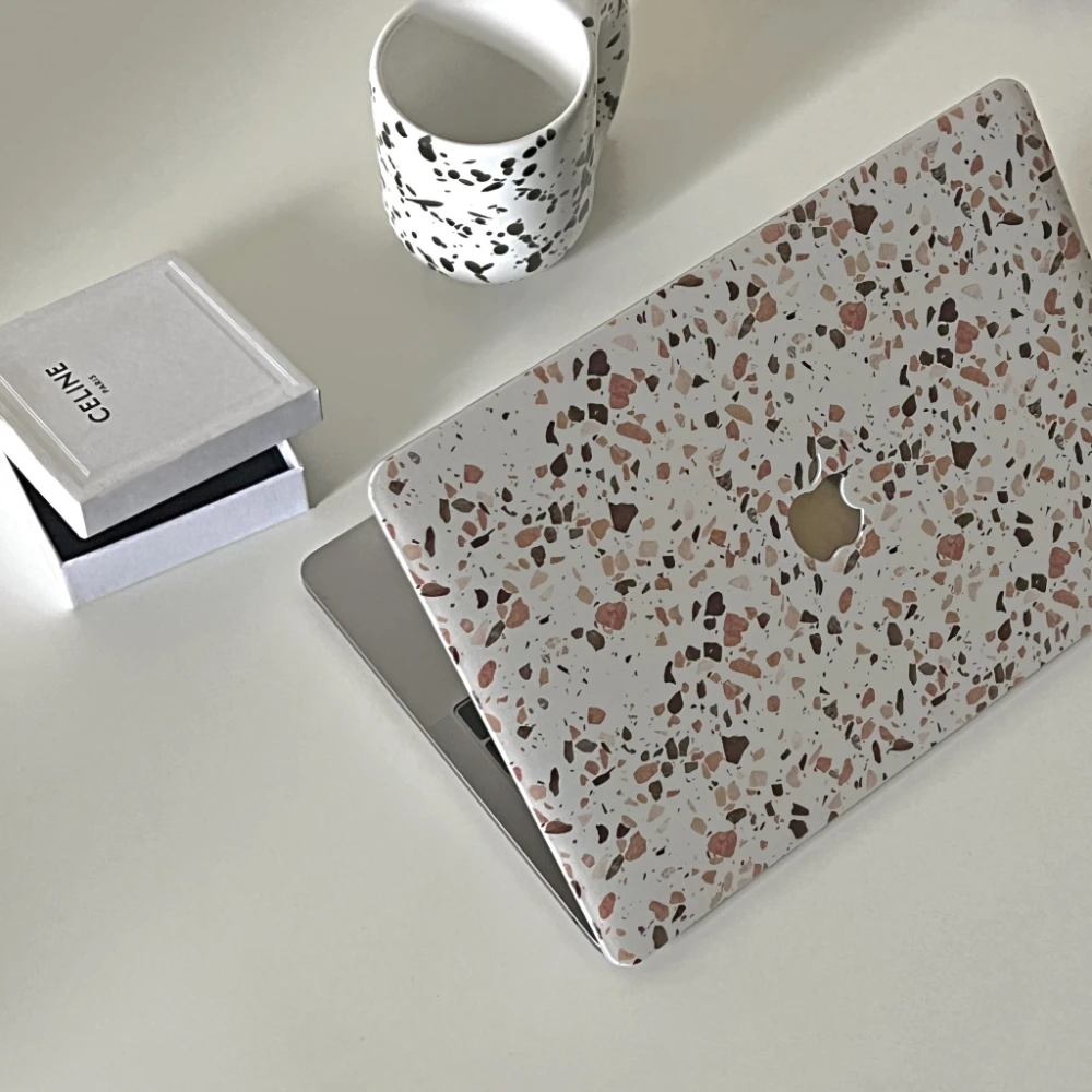 Ins Terrazzo Crystal Laptop Cover For Macbook Air 13 15in NEO M5 M4 A3240 A3113 A3241 A2941 A2337 Pro 14 16 M3 M2 M1 A2338 Case
