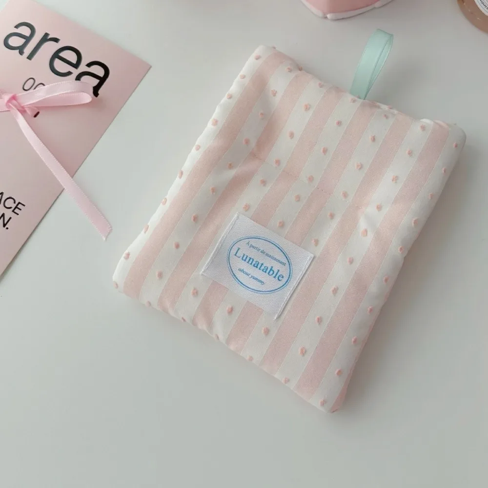 

Ins Style Polka Dot Coasters Portable Soft Grid Pattern Coaster Square Hanging Cotton Cloth Insulation Pad Home Decoration