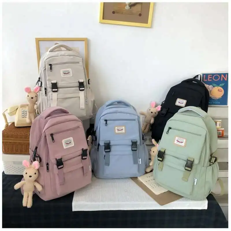 

Backpack Nylon Korean Women Japanese Fashion High Quality Female Students Schoolbag Girls Teenager Simple Sense Travel Bag