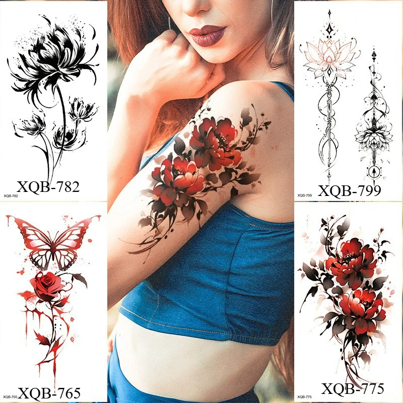 

Flowers Fox Butterfly tattoo stickers Temporary Tattoos,Waterproof Long-Lasting,Fake Tattoo for Women
