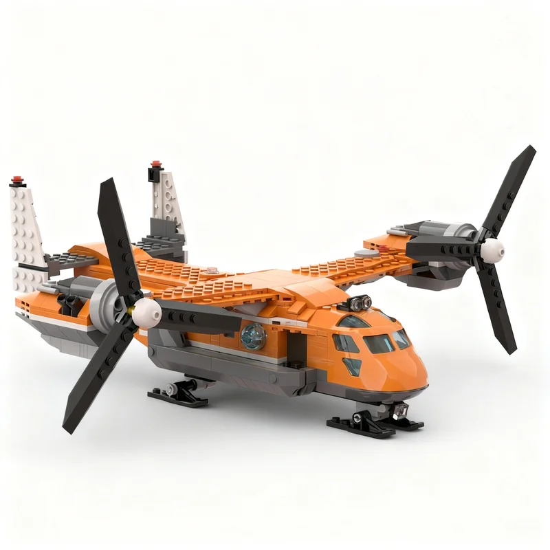 642-teiliges MOC City Champions Superauto Arctic Cargo VTOL Modell Technologie DIY Montage Bausteine Ausstellungsstück Geburtstagsgeschenk Heimdekoration