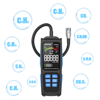 Combustible Gas Leak Detector LPG Natural Gas Analyzer 50000 PPM/LEL% CH4 Methane Alcohol Leakage Sensor with Buzzer Flex Probe