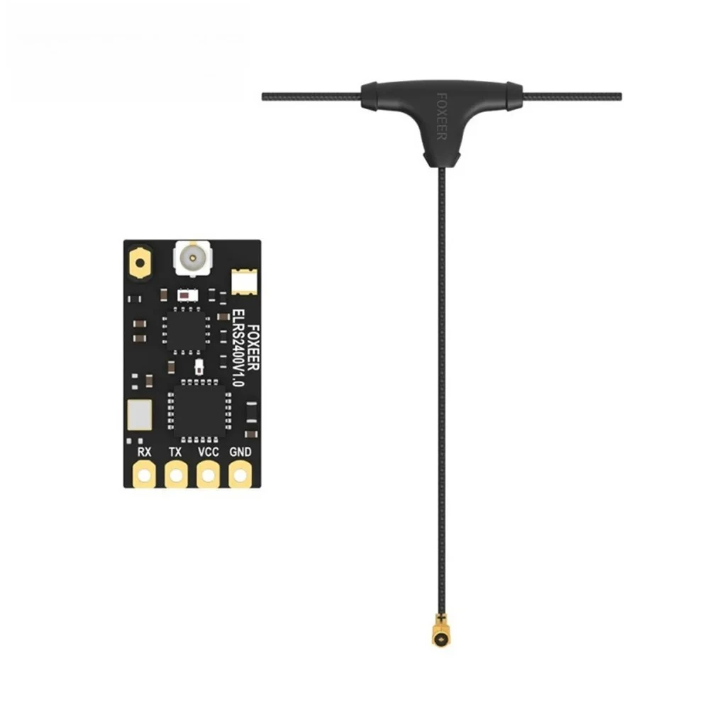 Foxeer ELRS 2.4GHz LNA Micro Receiver 0.77g Lightweight T-Type Antenna 5V Power Long Range FPV Racing Drone RX