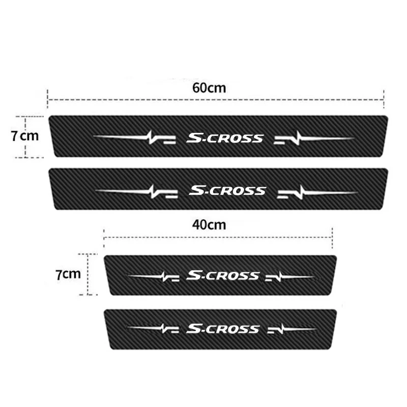 Auto Trunk Threshold Anti Scratch Waterproof Film for Suzuki S-Cross Logo Door Sills Sticker Protective Decals Car Accessories