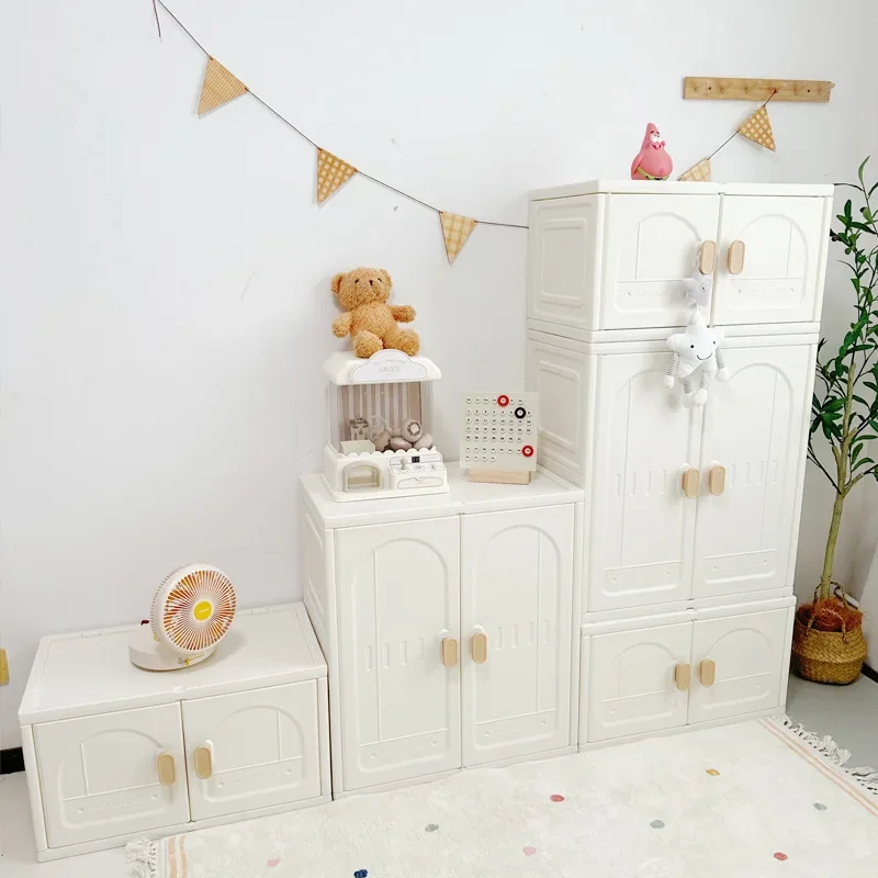 Children's storage large capacity clothes toy locker baby wardrobe clothes and hats combination home