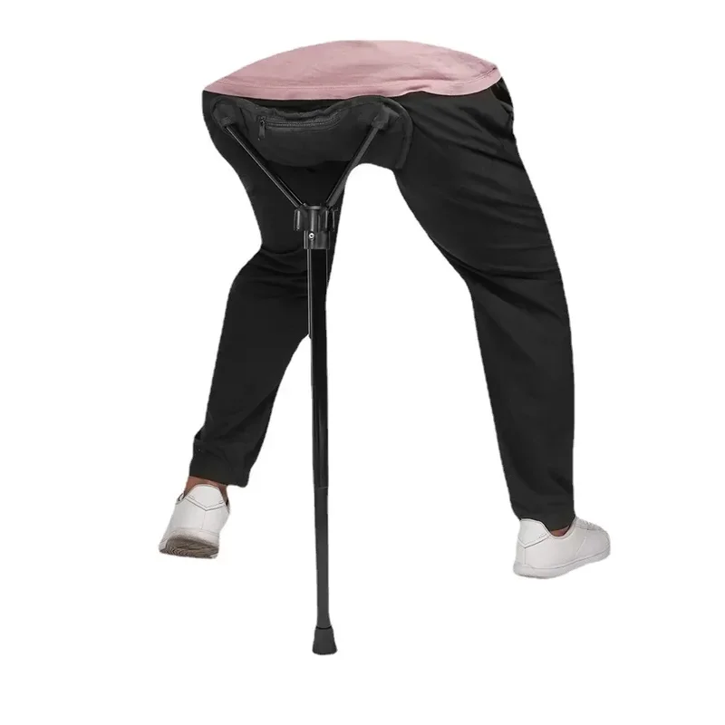 Adjustable Telescopic Folding Stool, Portable Outdoor Camping Fishing Chair, Lightweight Single Leg High Chair New