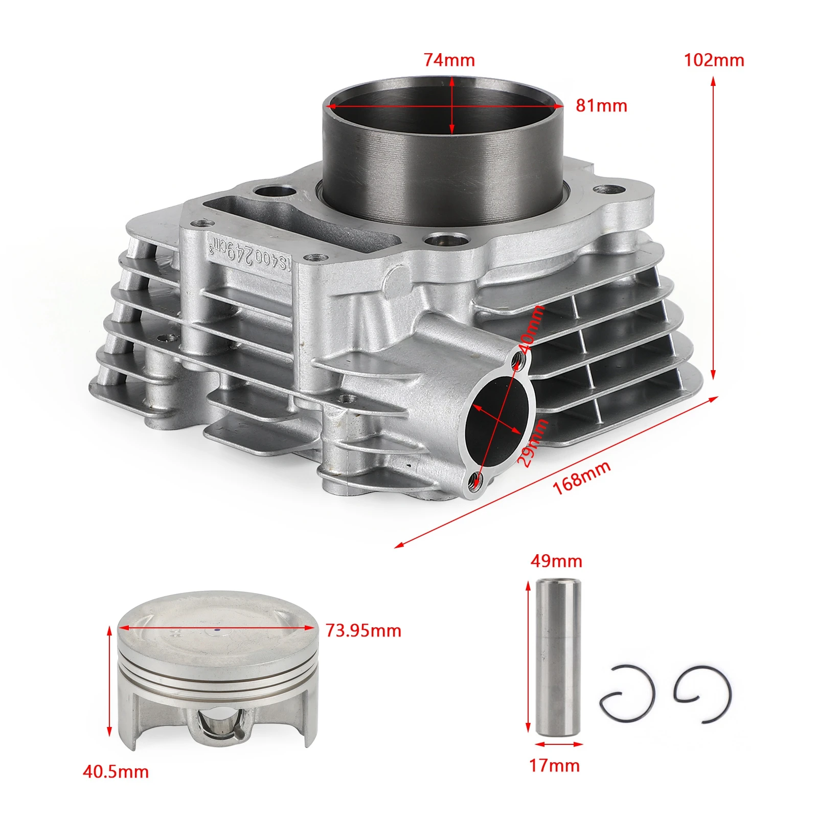 Engine Cylinder Barrel Piston Gasket Kit For Yamaha YBR250 XT250 YFM 250 Raptor