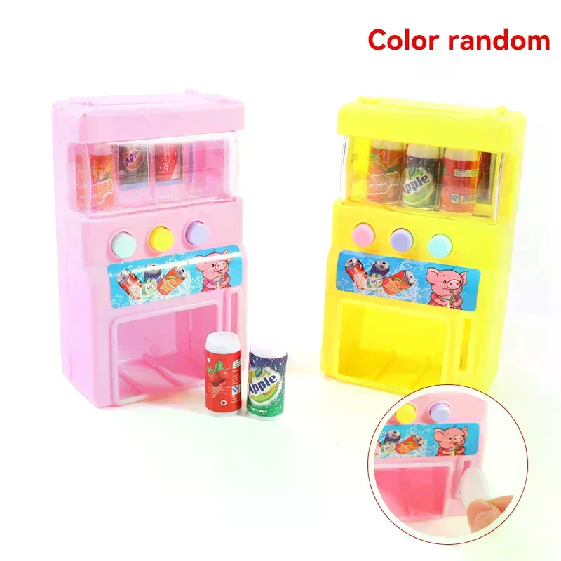 1Pcs Kids Simulation Self-service Vending Machine With Mini Coins Drinks Play Toys Play House Toy
