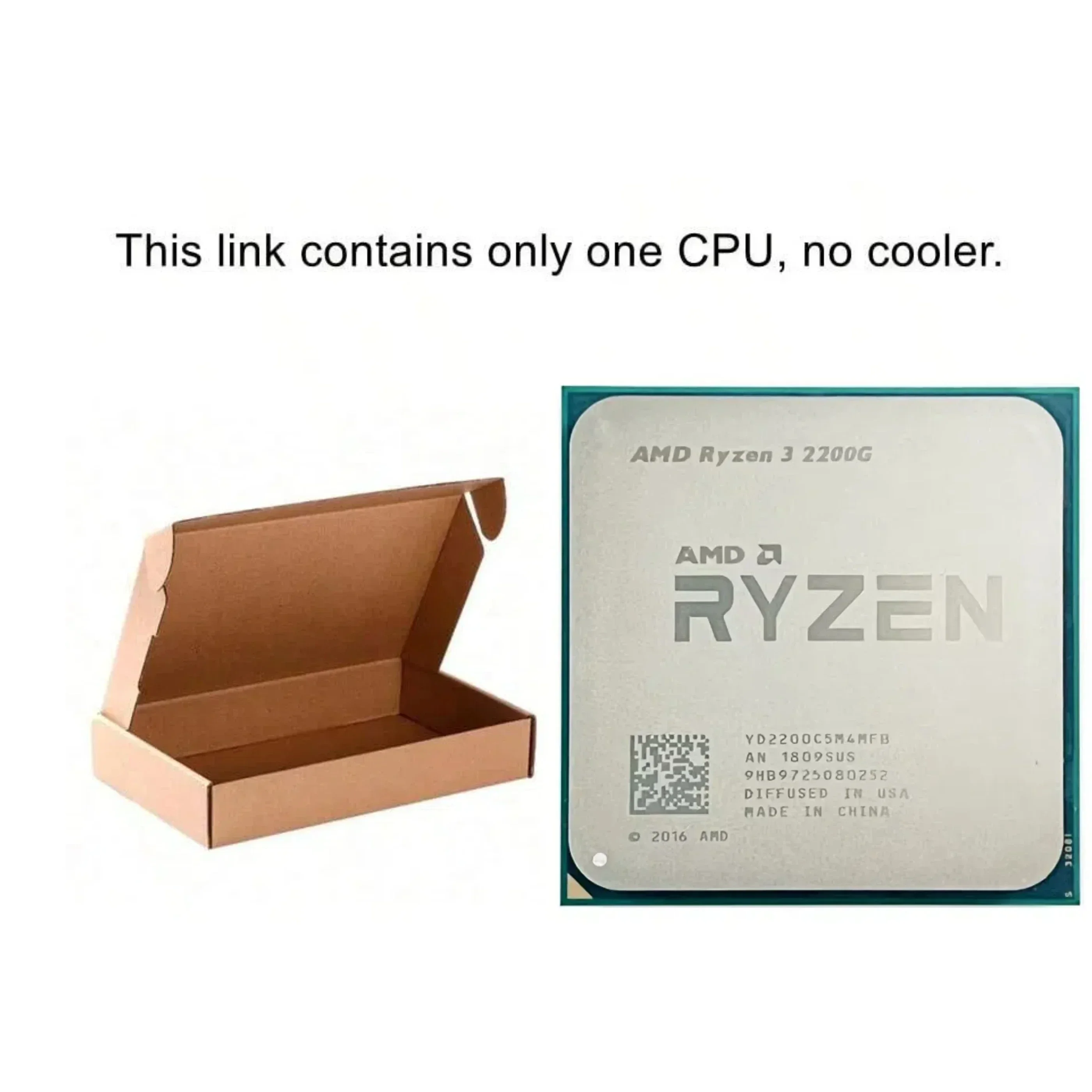 AMD Ryzen 3 2200G Mini PC Compatible APU 65W Low Power Radeon Vega 8 Graphics 4 Core 4 Thread 3.5GHz AM4 Desktop CPU view 5