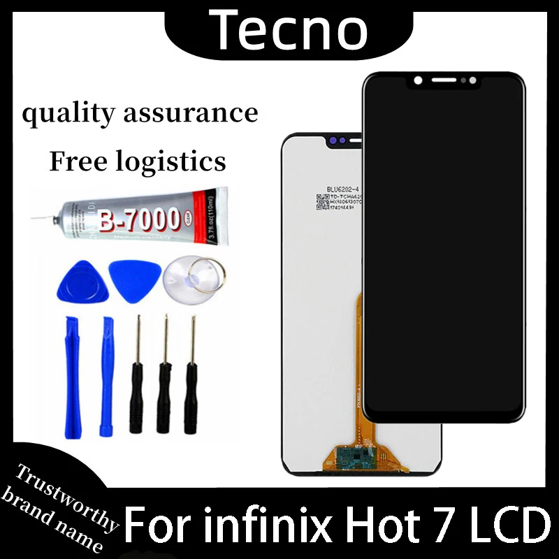 LCD For Infinix Hot 7 X624 X624B Display Screen Touch Digitizer Sensor Assembly Hot7 Hot 7 LCD Replacement Parts