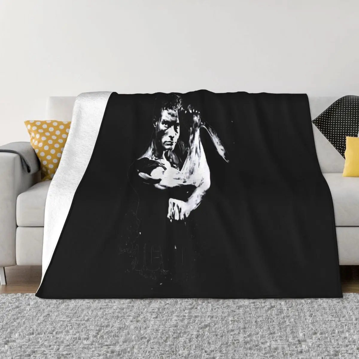 Jean Claude Van Damme Jcvd White Top Mens And Kids Sizes Different Hip-Hop Novelty Woman Throw Blanket