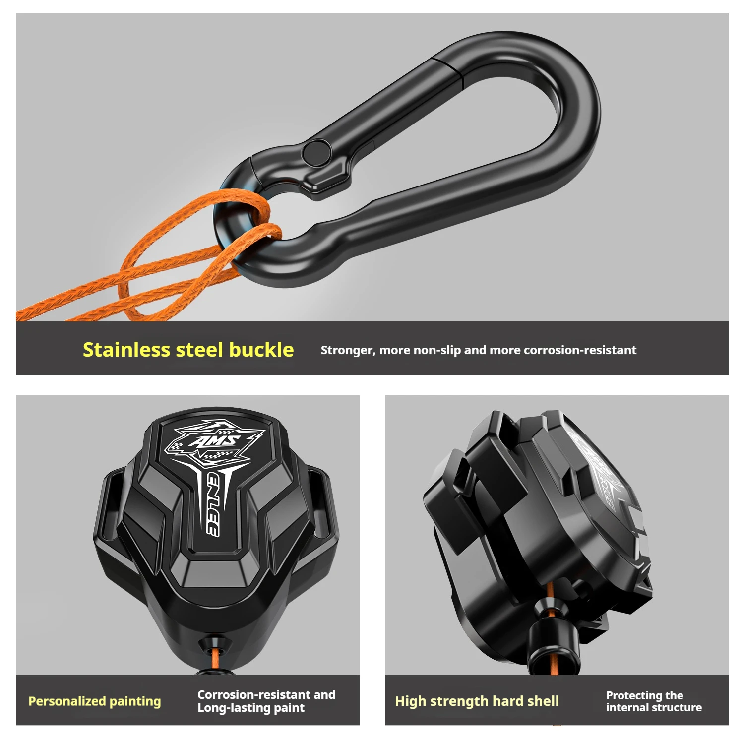 Enlee Retractable Bicycle Traction Rope Pull Rope With Hook Bicycle Tow Rope Strong Tension Safety MTB Trailer Rope Outdoor Tool