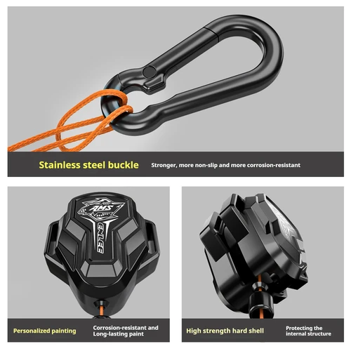 Imagen 2 del producto Enlee-cuerda de tracción retráctil para bicicleta, cuerda de tracción con gancho, cuerda de remolque para bicicleta, fuerte tensión, seguridad, cuerda para remolque de montaña, herramienta para exteriores