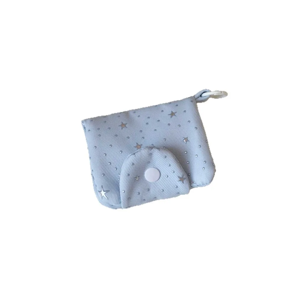 Portable Sweet Star Sequins Card Bag Zipper Cute Coin Purse Korean Style Fashion Small Short Wallet Student