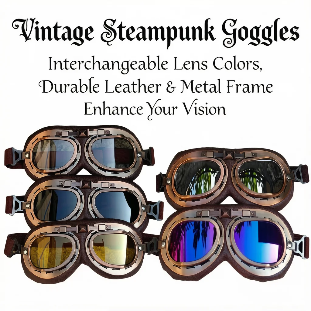 Oculos-vintage-para-motocicleta-e-atv-Oculos-de-corrida-para-dirt-bike-Oculos-off-road-a-prova-de-vento-e-poeira-armacao-de-cobre-com-lente-prateada