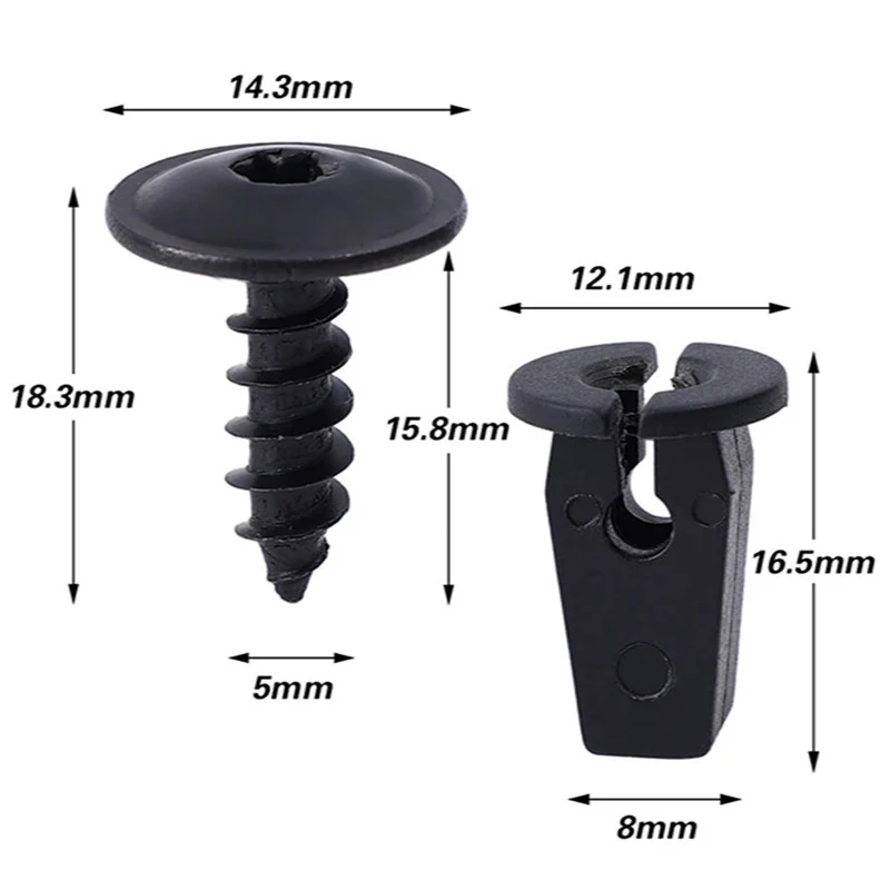 100 Sets Car Self Tapping Screws Engine Cover Undertray Splashguard Wheel Arch Torx Screw Retainer For Volkswagen Audi N90974701