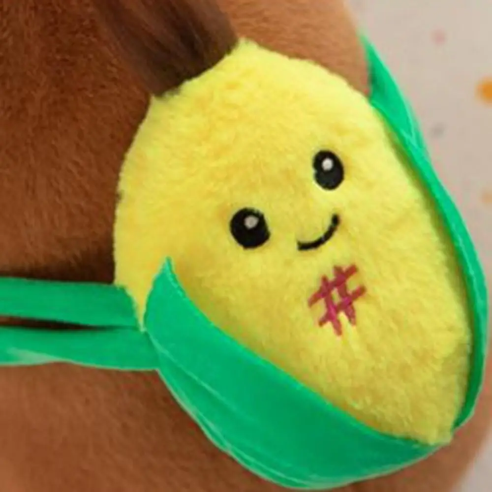 Corn Backpack Corn Capybara Plush Toy Simulation Soft Capybara Plush Toy Fluffy Cartoon Capybara Fluffty Doll Home Decor