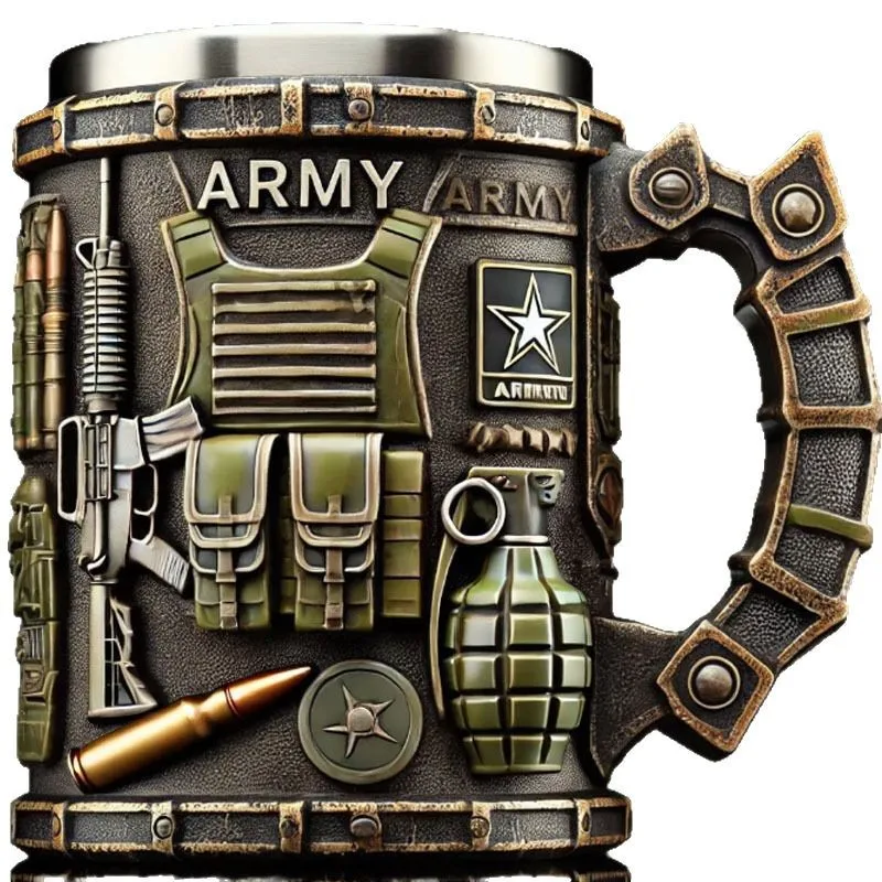 

Military 3D Mug Resin Crafts Military 3D Mug Resin Coffee Mug Military Theme
