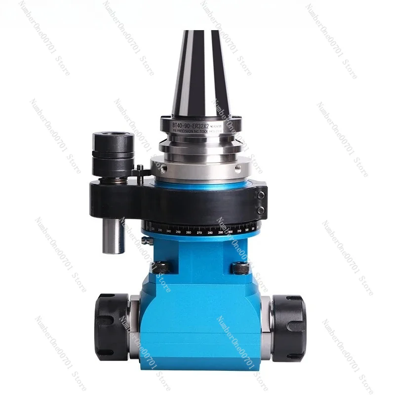 CNC Double Head Angle Head, Bidirectional Output, Side Milling Head BT40 BT50-90 Degree Right Angle Milling Head
