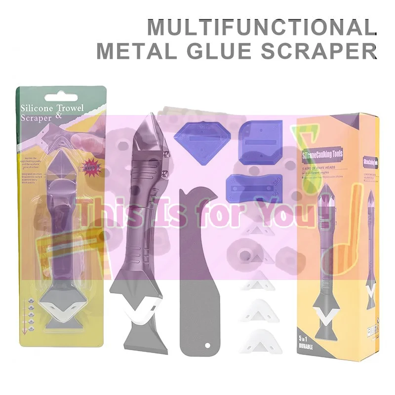 【MA】1Set Multifunction Coner Caulking Tool Silicone Scraper Glue Remover Knife Angle Beauty Crevice Spatula Tool Grout Scraper